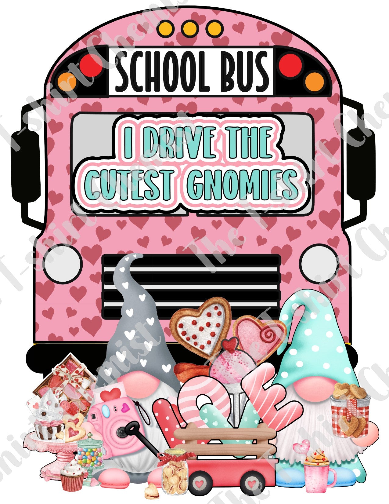 School Bus Gnomes Digital Artwork