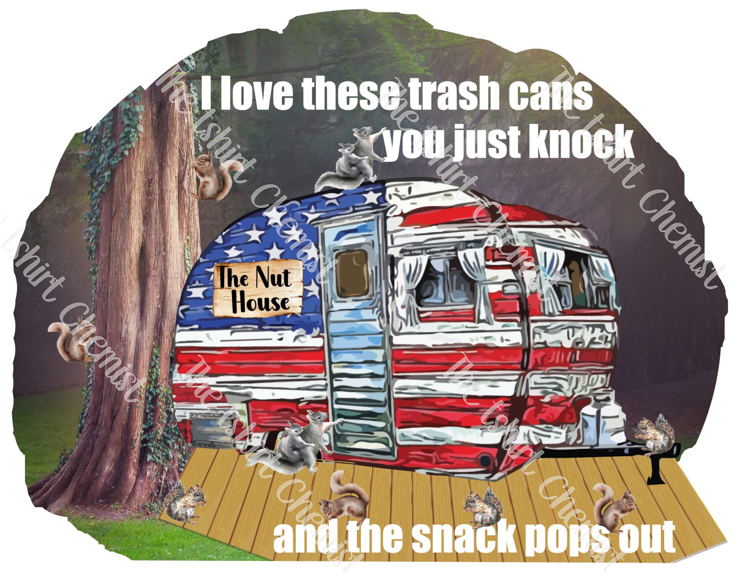 The Nut House Camper Squirrel Design