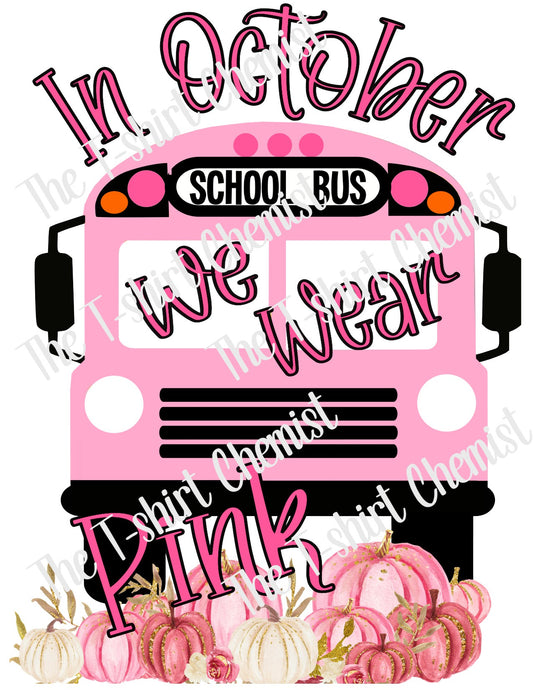 School Bus Breast Cancer Bus in PINK