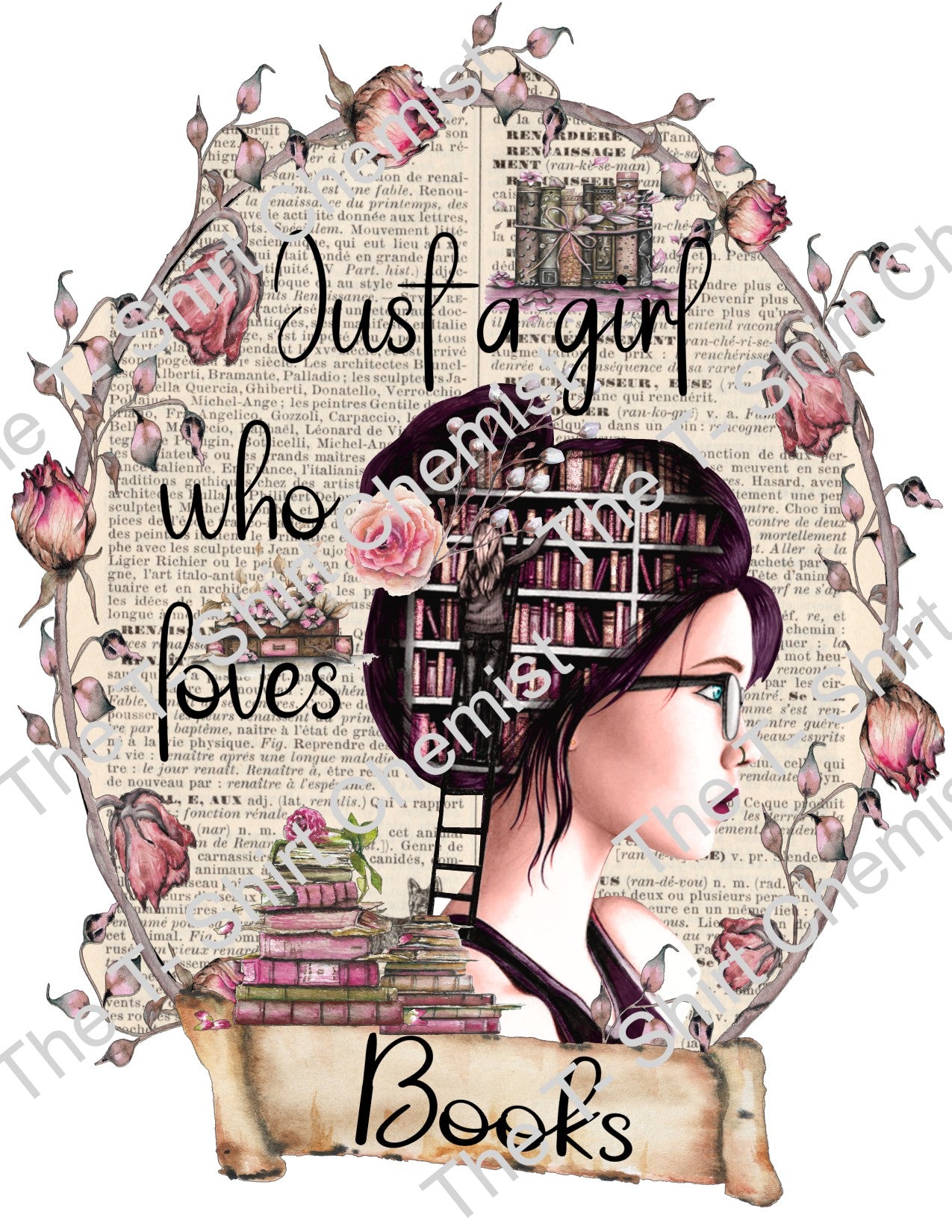 Just a girl who loves Books Oval frame