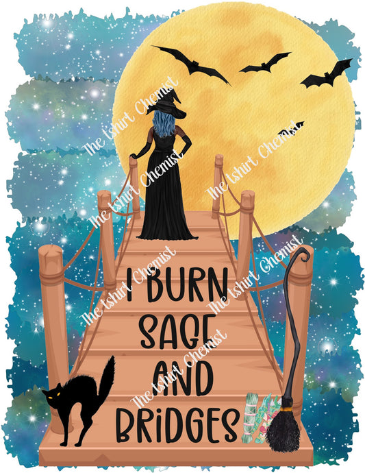 I burn sage and bridges Witch Woman